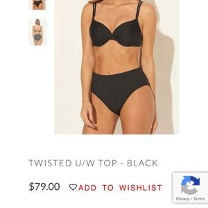 Black push-up bikini top